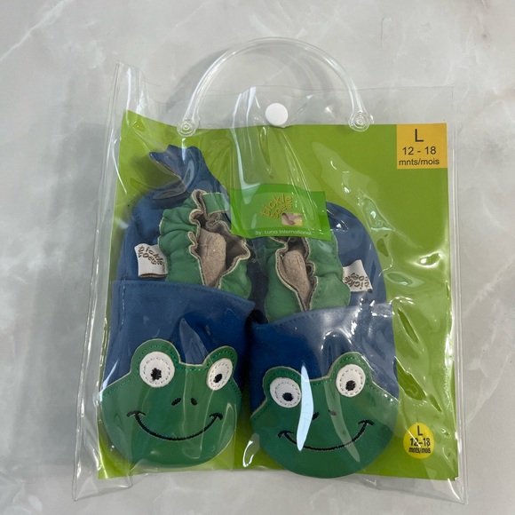 Genuine Leather Baby Infant Shoes Tickle Toes Elastic Enclosure Slip-on Moccasin - Picture 2 of 6